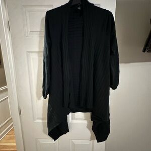 New York & Company Comfort Zone Black Knit Top